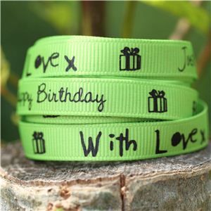 Sentiment Birthday Ribbon - Apple Green